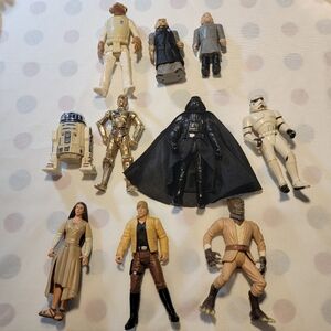 (10) Star Wars Action Figures Mixed Lot Kenner & Hasbro
